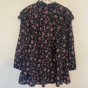 Wild Fable Dress Tunic Womens Size Large Floral Whimsigoth Dark Romance Fairy